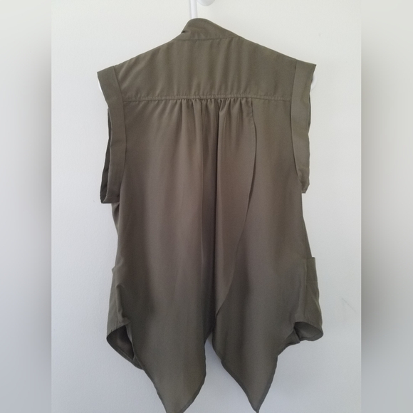 NWOT Allen B By Allen Schwartz Military Inspired Asymmetrical Zip Up Ves… - Picture 7 of 8